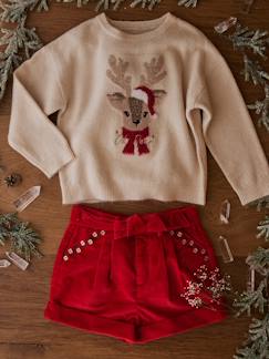 Mädchen-Pullover, Strickjacke, Sweatshirt-Pullover-Mädchen Geschenk-Set: Weihnachtspullover & 2 Haargummis