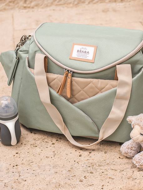 Sac à langer Sydney II BEABA GRIS IMP ALL OVER+gris imprimé+Play print corail+vert sauge 