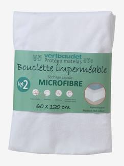 Chambre et rangement-Literie-Lot de 2 alèses en microfibre ultra absorbantes