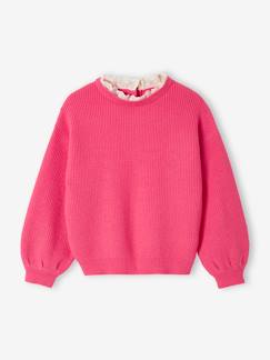 Mädchen-Pullover, Strickjacke, Sweatshirt-Weiter Mädchen Pullover mit Kragen