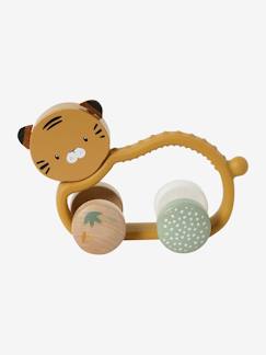 Spielzeug-Erstes Spielzeug-Baby Tiger-Rassel aus Silikon & Holz FSC®
