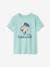 T-shirt motifs graphiques garçon manches courtes bleu ciel+bleu nuit+bois de rose+ECRU+turquoise 