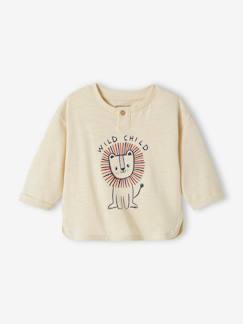 Bébé-T-shirt, sous-pull-T-shirt-T-shirt manches longues « lion » bébé