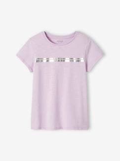 Mädchen Sport-T-Shirt mit Glanzstreifen
