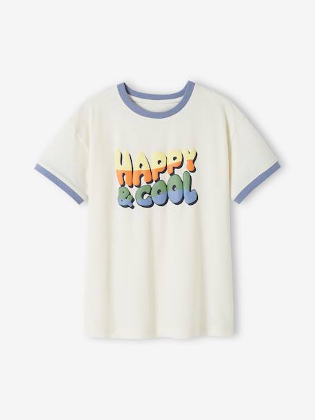 Jungen T-Shirt „Happy & cool“ Oeko-Tex sand 