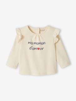 Baby-T-Shirt, Unterziehpulli-Baby T-Shirt mit Schriftzug Bio-Baumwolle