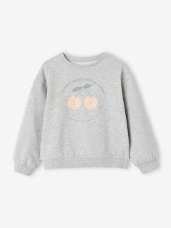 Mädchen-Pullover, Strickjacke, Sweatshirt-Mädchen Sweatshirt mit Print Basics Oeko-Tex