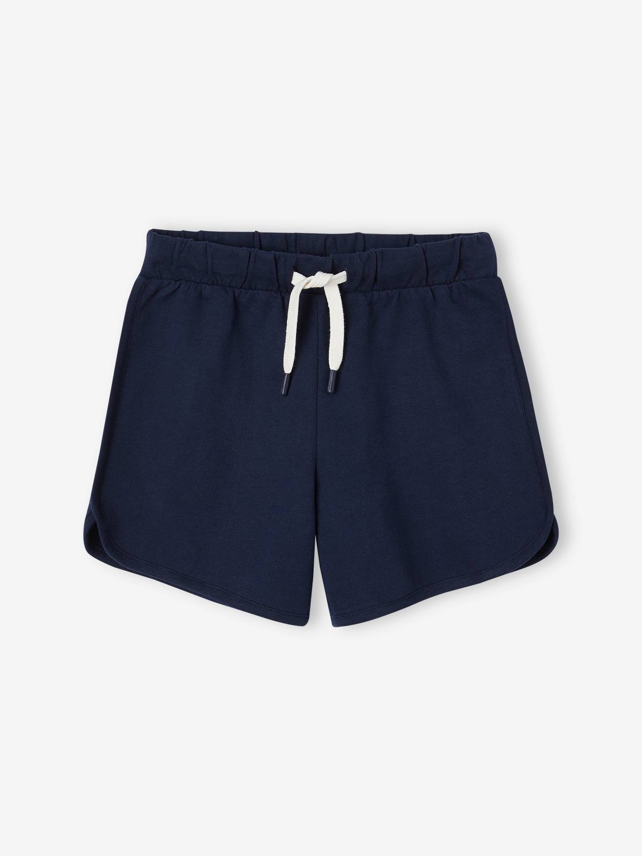 Short sport en molleton fille marine