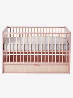 Chambre et rangement-Chambre-Lit bébé, lit enfant-Lit bébé évolutif cannage avec tiroir de rangement LIGNE POESIE