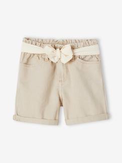 Mädchen-Shorts-Mädchen Paperbag-Shorts mit Stoffgürtel