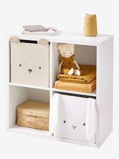 Chambre et rangement-Rangement-Bac, boîte, panier de rangement-Lot de 2 bacs animaux en gaze de coton