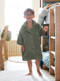 Linge de maison et décoration-Peignoir Oversize enfant uni avec coton recyclé, personnalisable