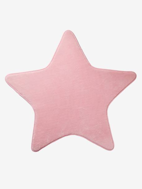 Kinderteppich in Sternform Blau+Grau+Rosa 