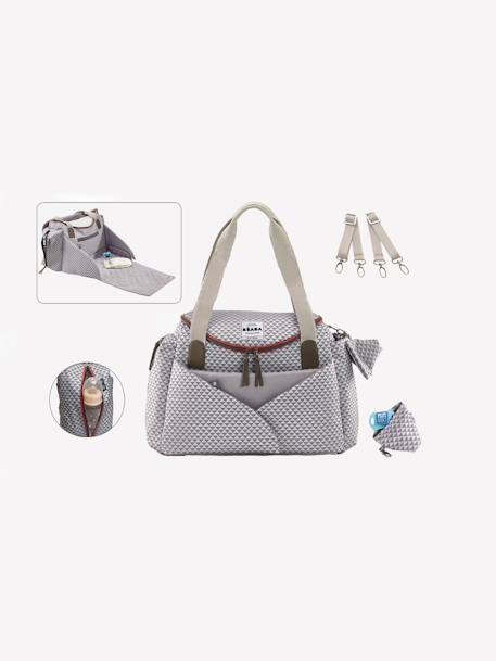 Sac à langer Sydney II BEABA GRIS IMP ALL OVER+gris imprimé+Play print corail+vert sauge 