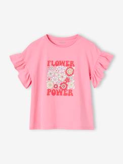 Mädchen-T-Shirt, Unterziehpulli-Mädchen T-Shirt FLOWER POWER Oeko-Tex