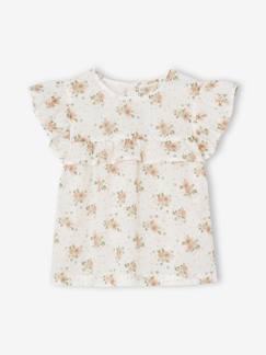 Festliche Mädchen Bluse Mit Plisseefalten In Gold Produktbild-Vorschau 4