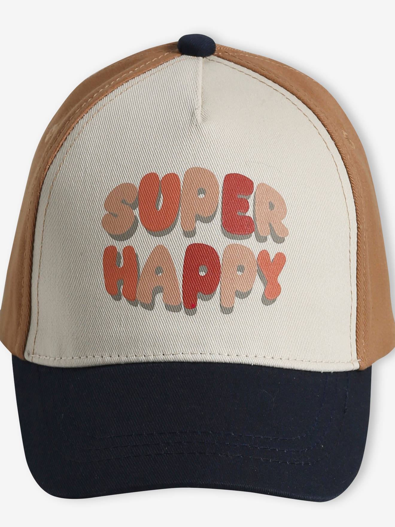 Jungen Baby Cap Super Happy - wollweiß, Baby