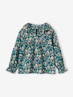 Blouse imprimée fleurs fille