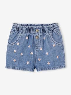 Bébé-Short bébé en denim brodé 