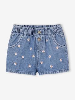 Bébé-Short en denim bébé broderie marguerites