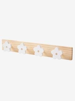 Bettwäsche & Dekoration-Kinderzimmer Wandgarderobe mit 4 Blumen-Haken, Holz