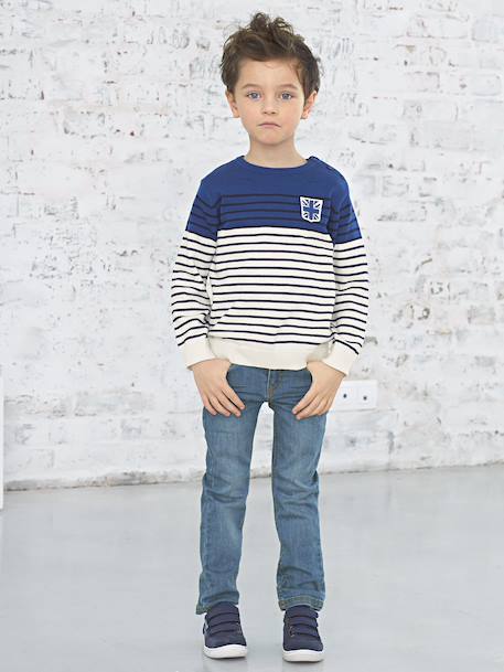 Slim-Fit-Jeans für Jungen, Hüftweite COMFORT Blue Stone+DARK BLUE+Grau 