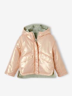 Mädchen-Mantel, Jacke-Mädchen Wende-Jacke mit Recycling-Polyester