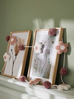 Linge de maison et décoration-Guirlande fleurs et pompons