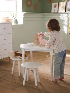 Spielzeug-Kunstaktivität-Kinderzimmer-Set: Spieltisch & 2 Hocker, Blumenform