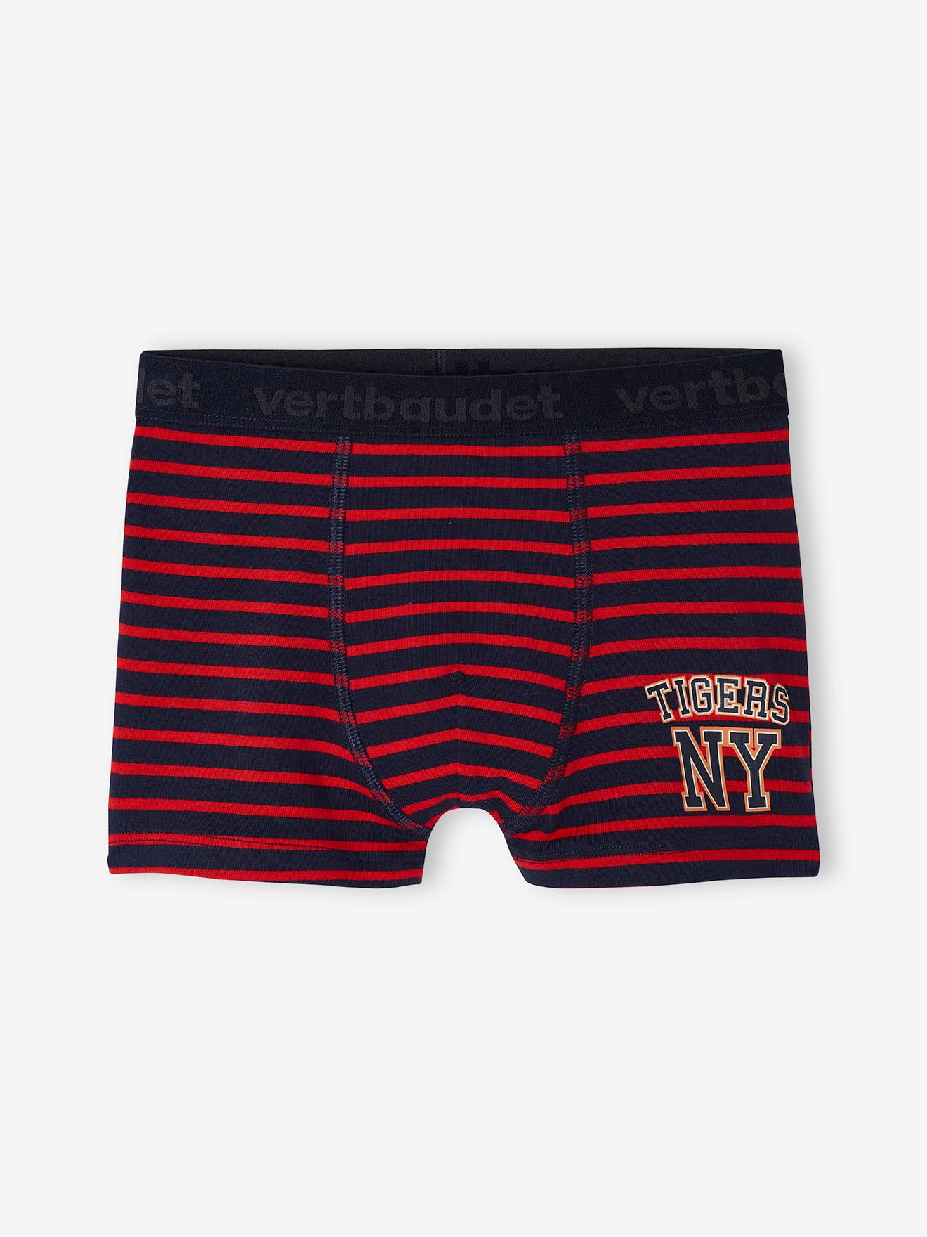 Boxer Coton Pour Garçon 6-18 Ans - Lot De 5, Braguette Ouverte, Confortable Sans étiquette