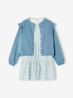 Fille-Ensemble robe et cardigan fille