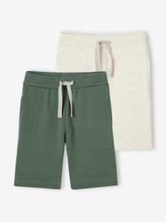 Garçon-Short-Lot de 2 bermudas garçon en molleton