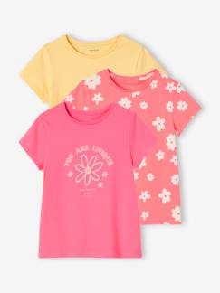 Mädchen-3er-Pack Mädchen T-Shirts, Glanzdetails