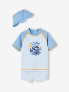Baby-Jungen Baby-Set mit UV-Schutz: Shirt, Badehose & Sonnenhut Oeko-Tex
