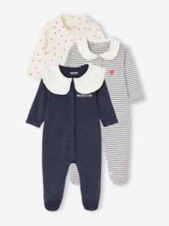 3er-Pack Baby Strampler aus Interlock Oeko-Tex