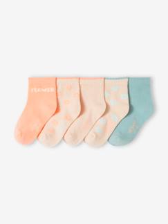 Fille-Sous-vêtement-Lot de 5 paires de chaussettes marguerites fille