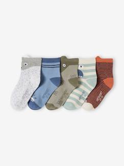 Junge-5er-Pack Jungen Socken mit Tieren