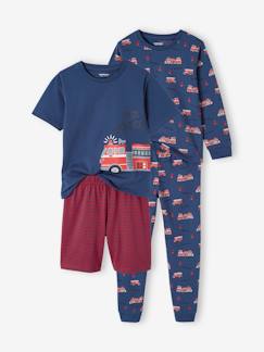 Garçon-Pyjama, surpyjama-Lot pyjama + pyjashort garçon pompiers