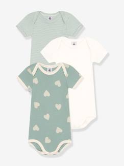 Baby-3er-Pack Baby Kurzarm-Bodys PETIT BATEAU