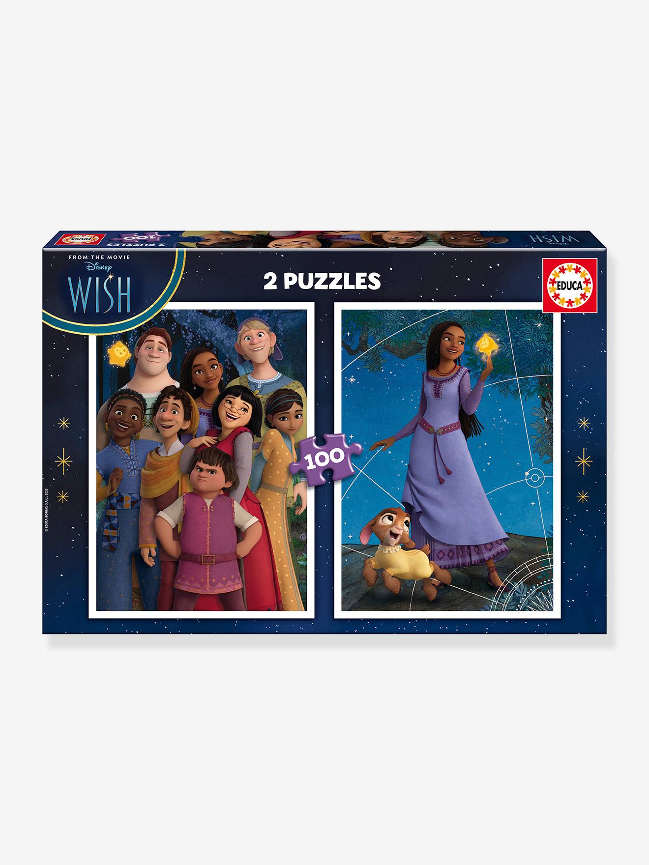 2X100 Puzzles Disney Wish - EDUCA - violet, Jouet