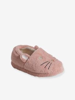 Chaussons esprit peluche enfant chat