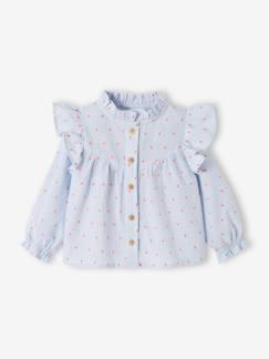 Baby-Hemd, Bluse-Baby Bluse mit Volants