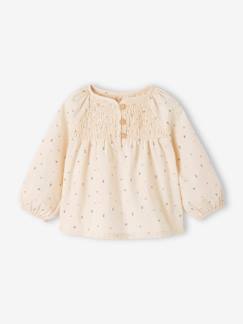 Baby-Hemd, Bluse-Gesmokte Baby Bluse