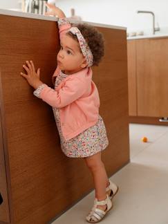Bébé-Ensemble-Ensemble 3 pièces robe + cardigan + bandeau bébé fille