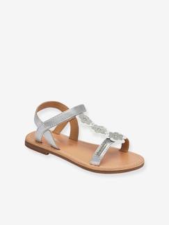 Chaussures-Chaussures fille 23-38-Sandales cuir enfant à scratchs Ibiscus PAR M. BELARBI