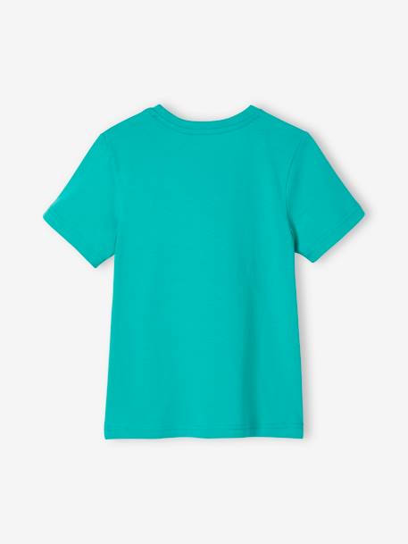 Jungen T-Shirt mit Schriftzug aqua+gelb+königsblau+mintgrün+nachtblau+salbeigrün+weiß 
