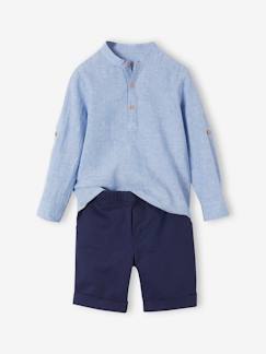 Junge-Festliches Jungen-Set: Hemd & Shorts