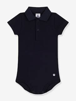 Baby-Body-Baby Kurzarm-Body mit Polokragen PETIT BATEAU, Bio-Baumwolle