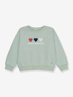 Fille-Pull, gilet, sweat-Sweat-Sweat coeurs fille PETIT BATEAU