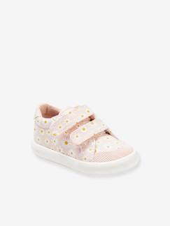 Chaussures-Chaussures fille 23-38-Baskets, tennis-Baskets scratchées bébé fille en toile